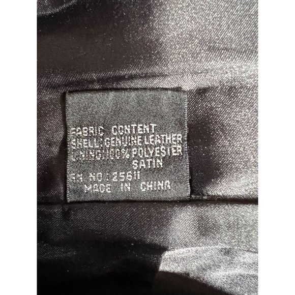 Vintage Guess Leather Jacket sz S Black Motorcycle Asymmetrical Zip Pockets Line - Picture 6 of 16